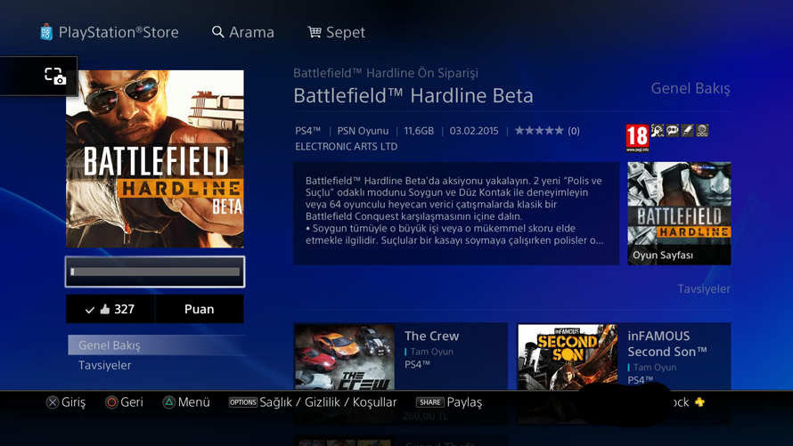  BATTLEFIELD: HARDLINE  (PS4 ANA KONU)  21 Ekim 2014