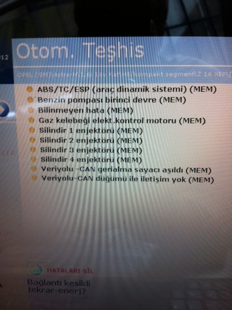  Bir arıza var hiç bir servis anlamıyor!!