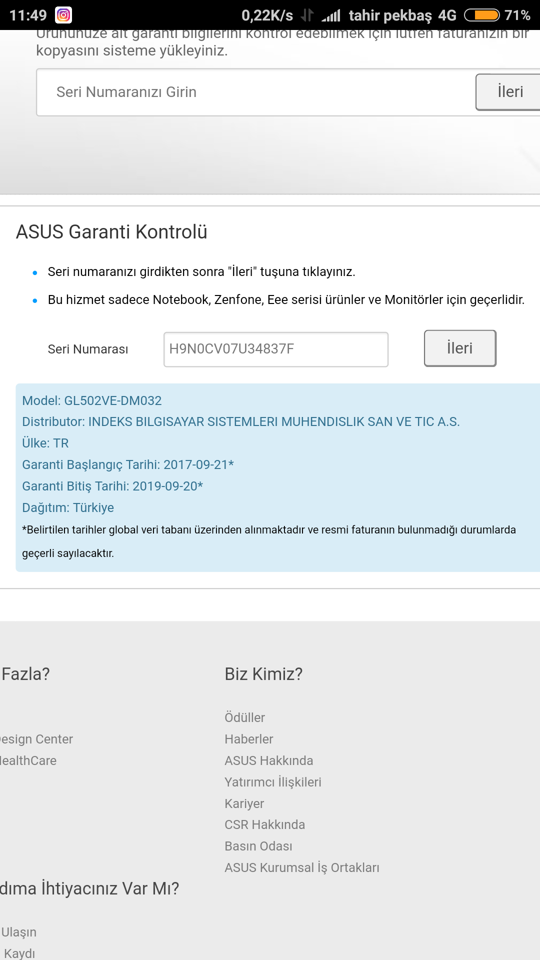 [Ana Konu] Asus ROG GL502VE (1050Ti, 7300HQ, 256 gb)