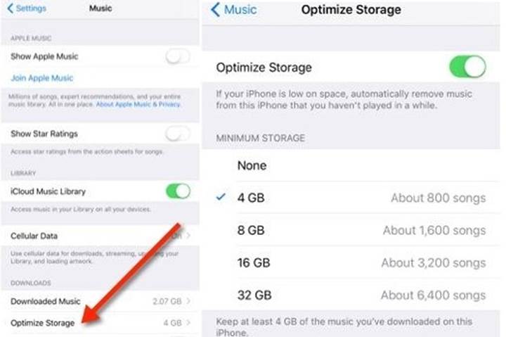 iOS 10 sürümünde depolama yönetimi daha akıllı