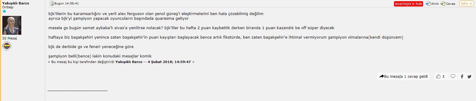 Beşiktaş'ın şampiyonluk ihtimali hakkında