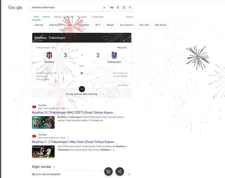 Ziraat Türkiye Kupası için Google özel bir kutlama hazırladı
