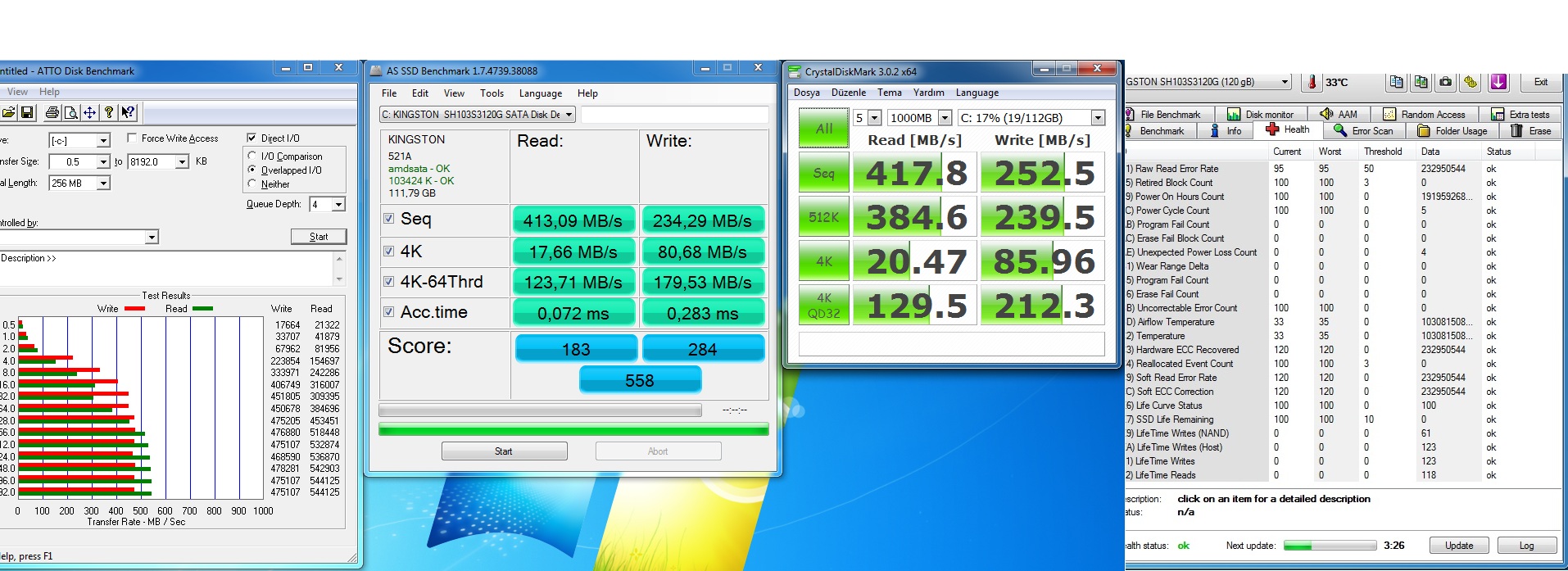  Kingston HyperX 3K SSD 120GB Kullananlar Kulübü