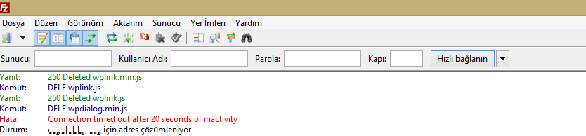  FileZilla Yavaşlık Problemi