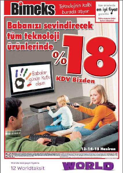  13.06.2008 İTİBARİ İLE BİMEKS SICAK FIRSATLAR(BABALAR GÜNÜ KAMPANYASİ