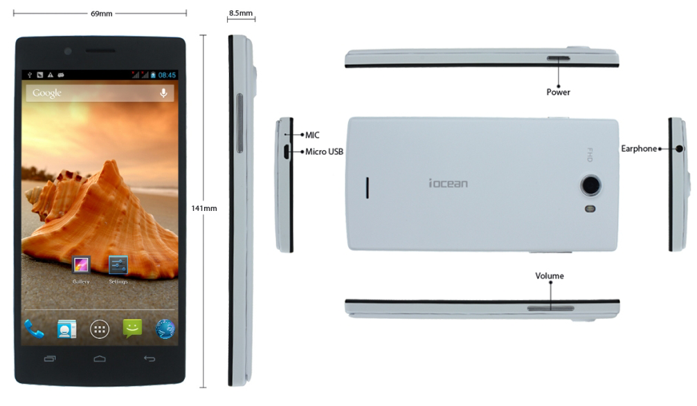  IOCEAN X7 // 1.2 Ghz 1GB Ram /1920 x 1080 Full HD / 5 Inch IPS/ Android 4.2