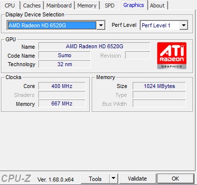 amd radeon hd 6520g gpu sumo