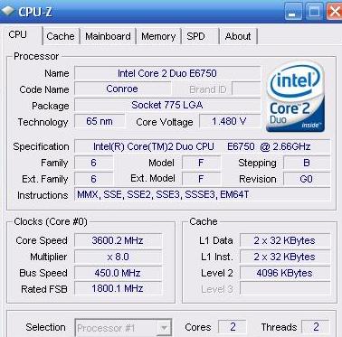 E6750 @ 3.6ghz & Sapphire HD4830 512MB 700/1200MHZ 3D MARK 2006 (9.4v ile)