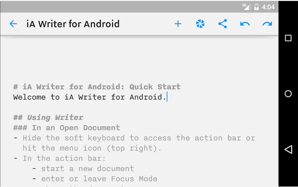 Minimalist metin uygulaması iA Writer, Android için de kullanıma sunuldu