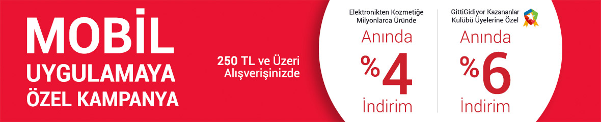 Gittigidiyor Mobil Uygulamalara Ozel 4 Ve 6 Indirim Firsati