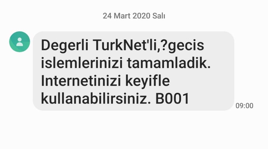 TurkNet'e geçtik 1 haftadır internet yok