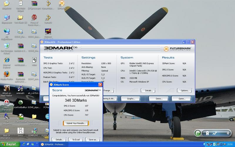  3DMARK06 TESTLERİ... Hayırlı Uğurlu Olsun