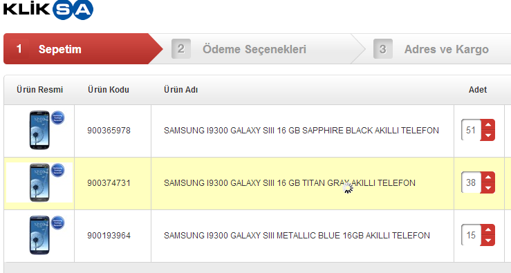  EPTTAVM: Samsung i9300 Galaxy S3 16GB -959 TL-