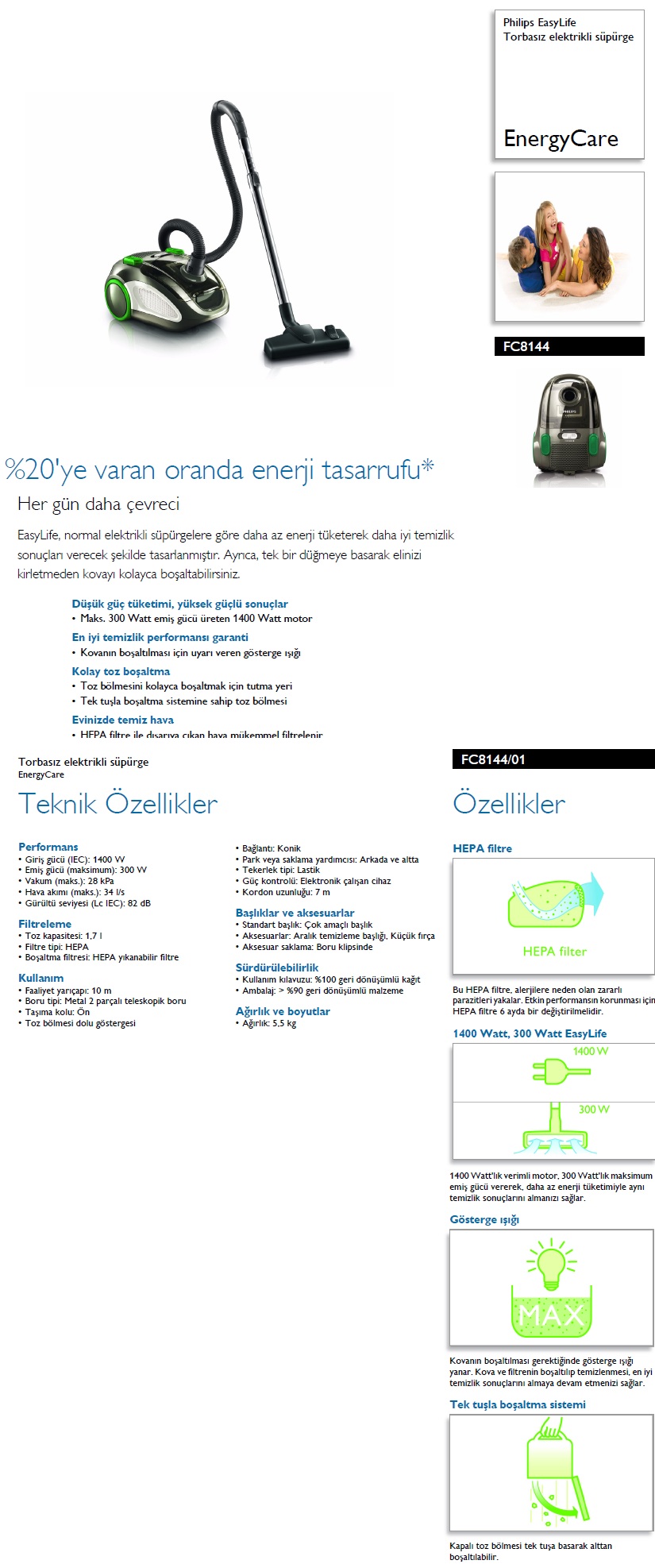  Philips 8144 Elektrikli Süpürge 199 TL METRO