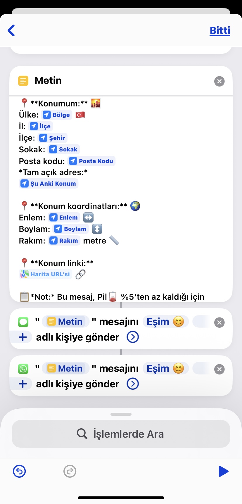 Konum gönderen kolye