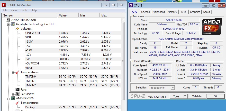  FX 6300 Stabil OC Değerleri Bu Konuda