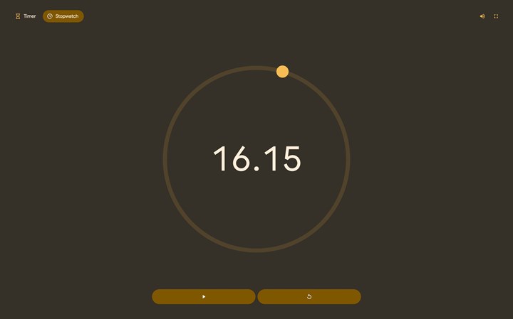 Google, web kronometresini ve zamanlayıcısını yeniden tasarlıyor