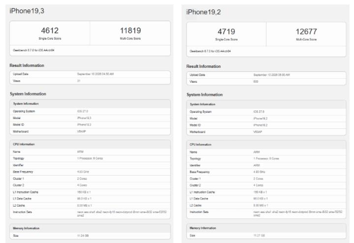 iPhone 18 Pro serisinin performansı belli oldu: İşte AnTuTu ve Geekbench sonuçları