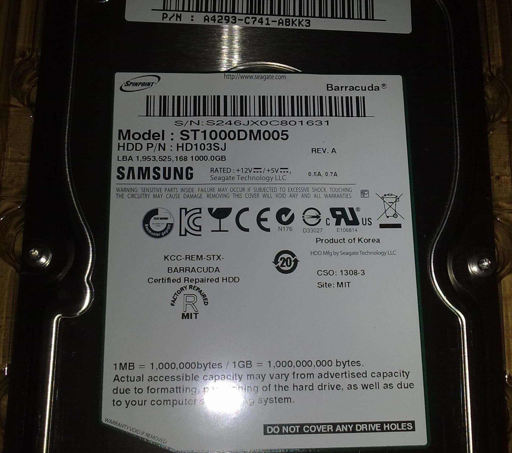  Samsung 103SJ (ST1000DM005) İnceleme