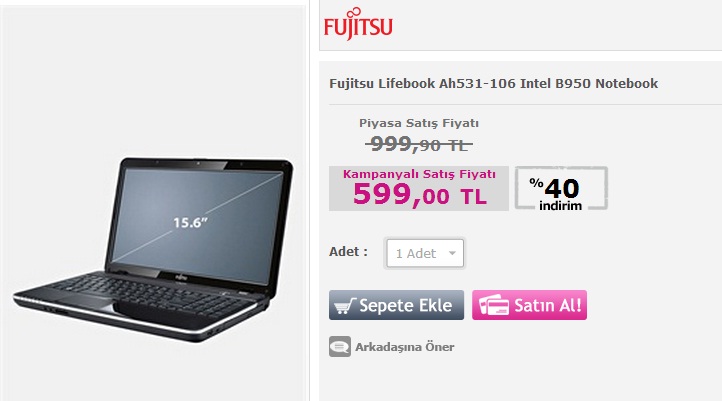  ACER E1-531-B822G32MNKS Intel B820 1.7GHZ 2GB 320GB 15.6' Linux Notebook NX.M12EY.011 599 TL HızlıAl