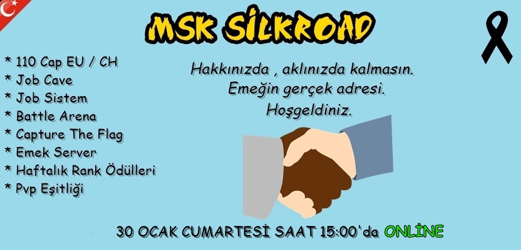 MSK Silkroad | 110 Cap EU/CH | TAMAMEN ORJİNAL SİSTEM | %100 EMEK | 30.01.2016 15:00