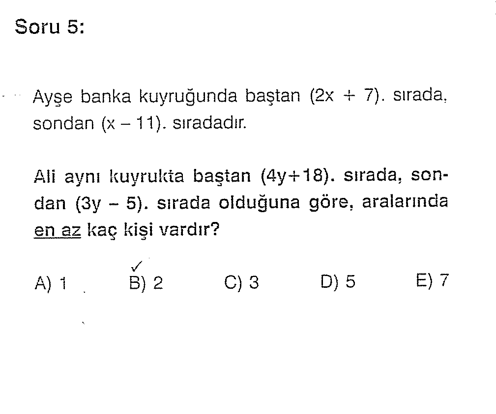  Mat - 1 Problem Sorularım