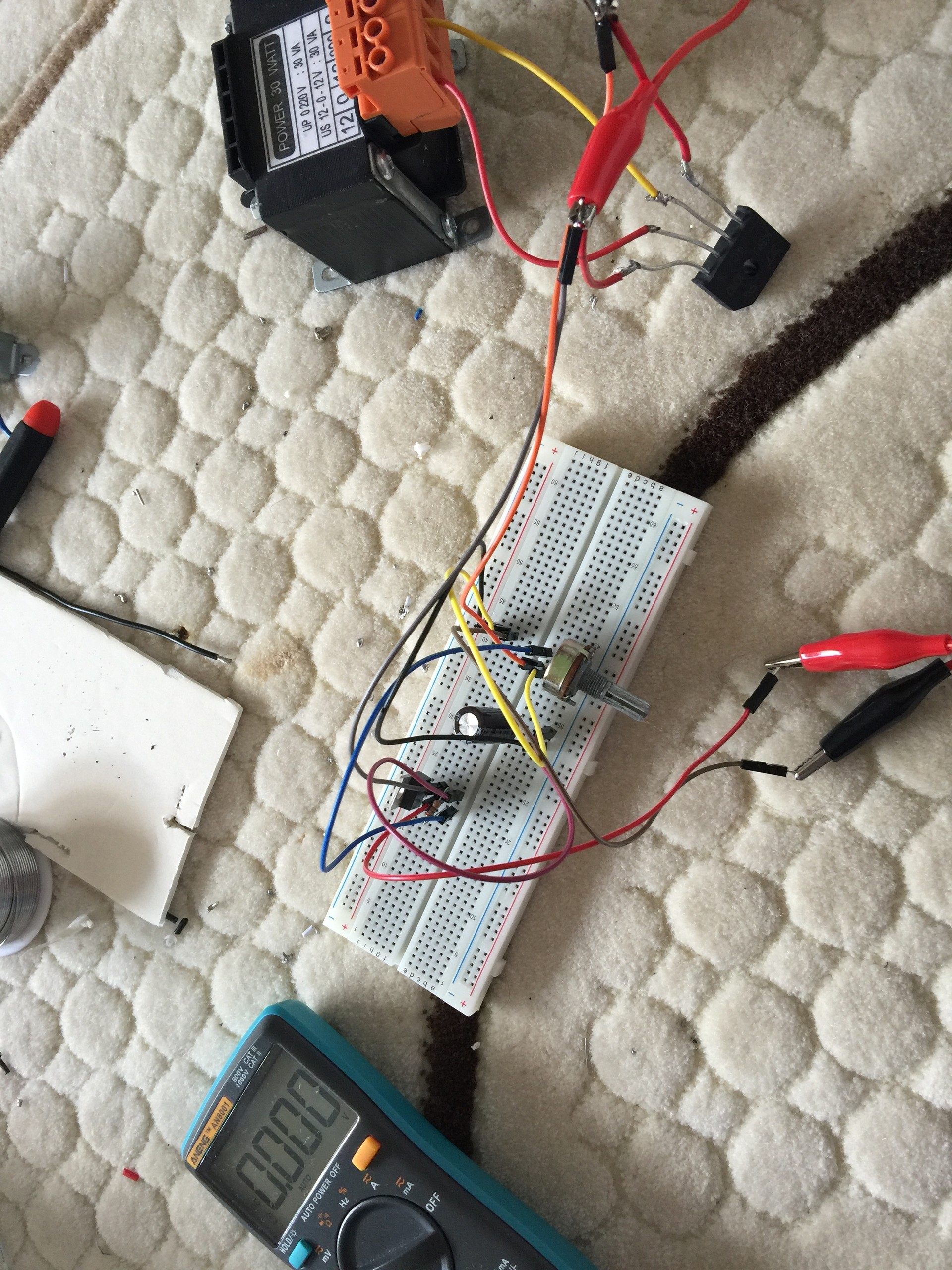 Lm338t ile ayarlanabilir güç kaynağı