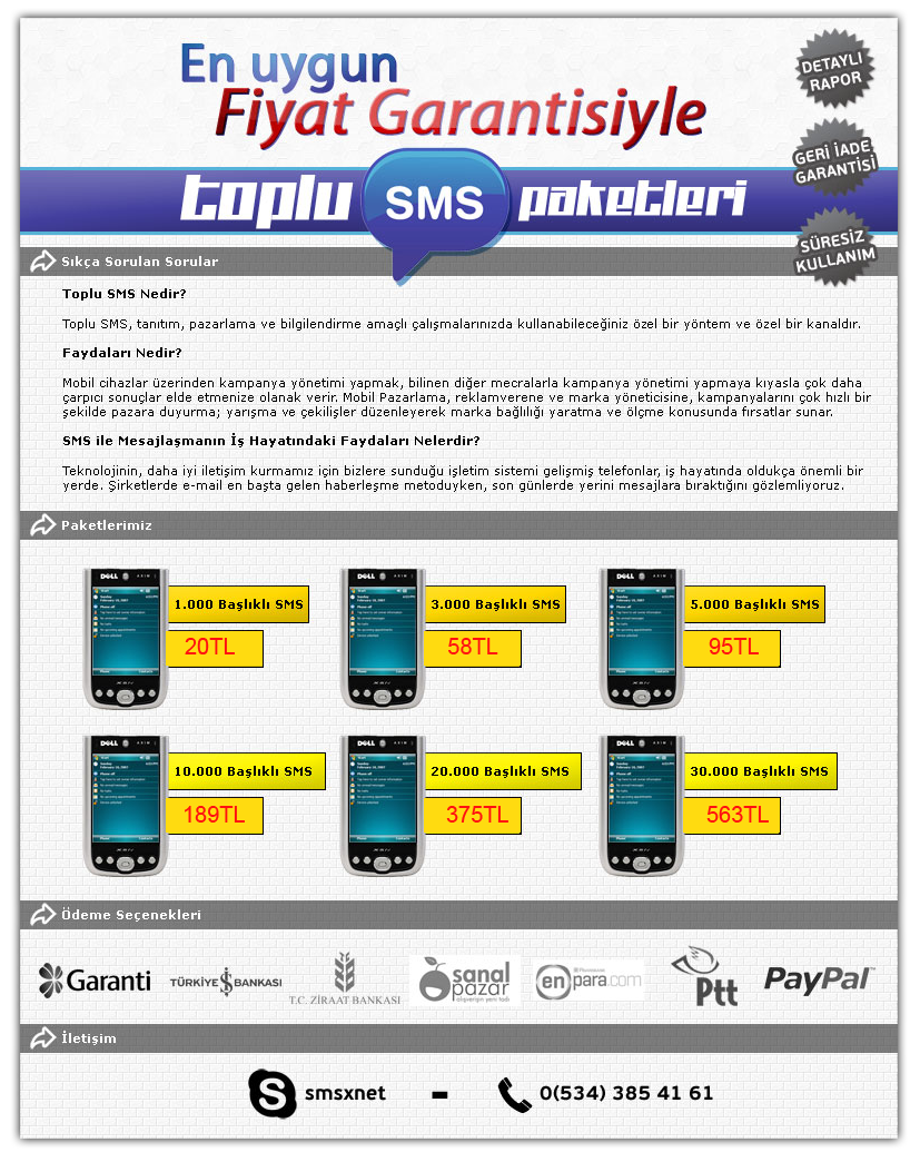 En Uygun Fiyat Garantisiyle Toplu Sms Paketleri | 1.000 Sms 18 Tl