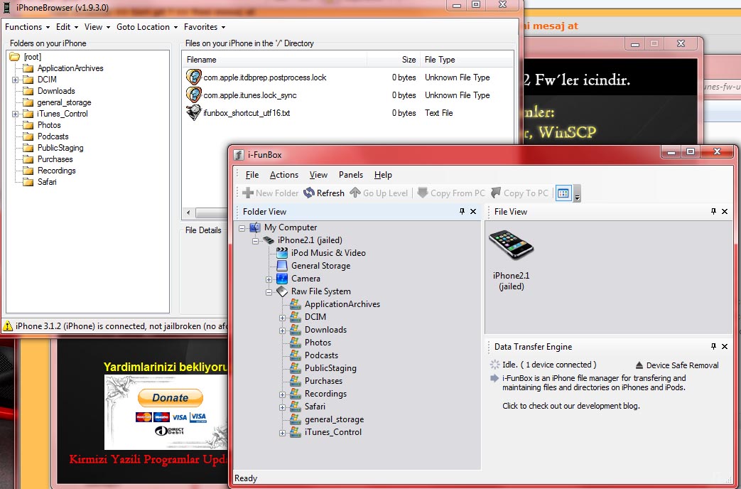  dosya sistemine giremiyorum winscp, total commander vs denedim