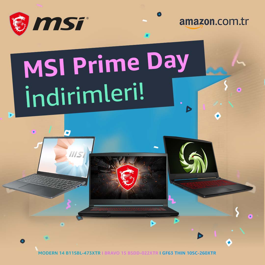 Seçili MSI Ürünlerinde Amazon Prime Day İndirimleri!