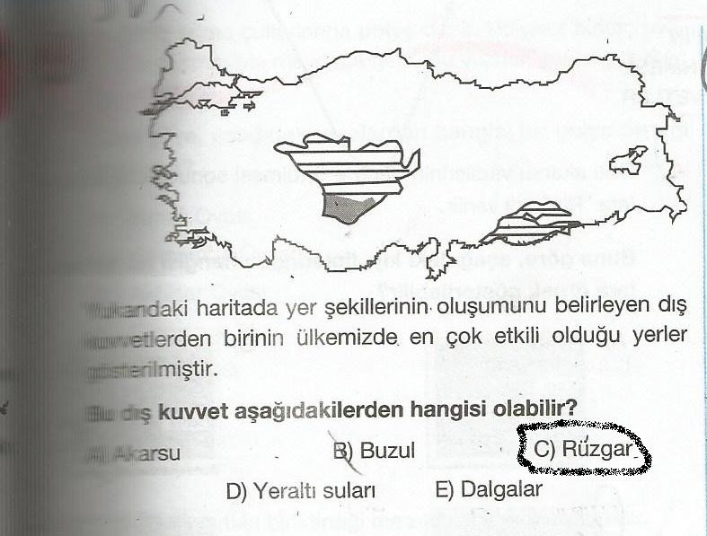  Coğrafya dış kuvvetler soruları