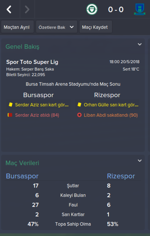  BURSASPOR (2017-2018 1.SEZON BİTTİ!!!)