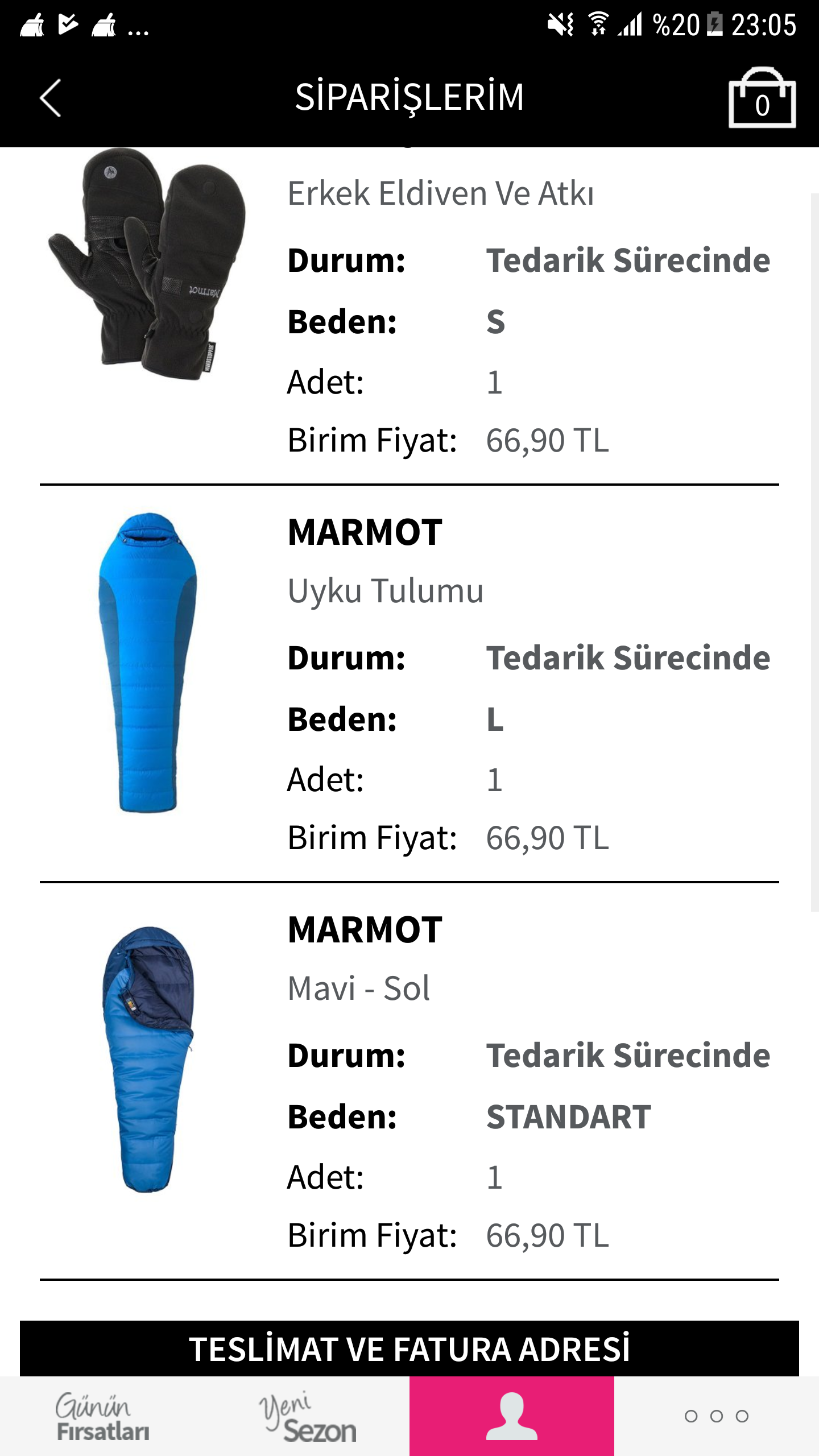 1v1y Marmot ürünler 66tl civarı (fiyatlarda yanlışlık var galiba)