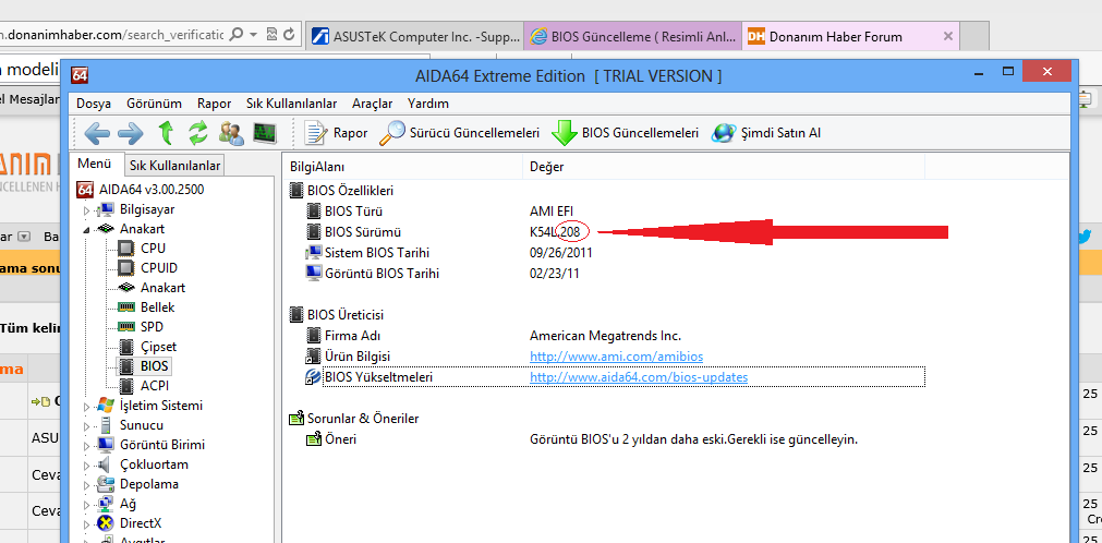  ASUS X54H BİOS UPDATE NASIL YAPILIR