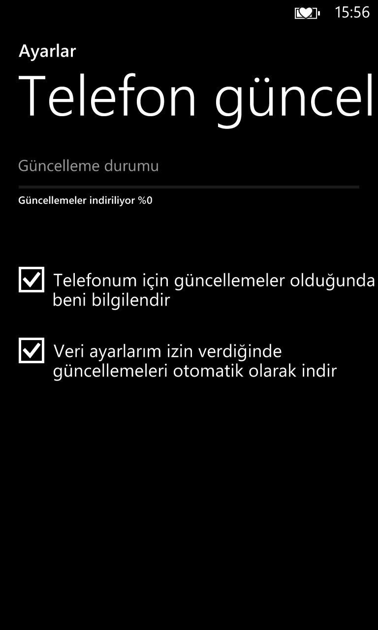  Lumia 1308 güncellemesi