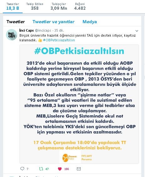 #OBPEtkisiAzaltılsın Tagına Gelen Destekler (Onur Soğuk , İnci Caps , Salim Ünsal , Behzat Hoca ...