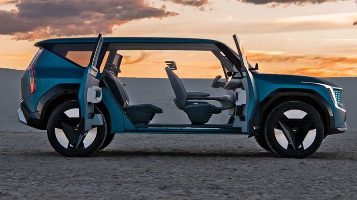 Elektrikli Kia EV9 SUV'un üretim versiyonu 2023'te Avrupa'da satışa çıkacak