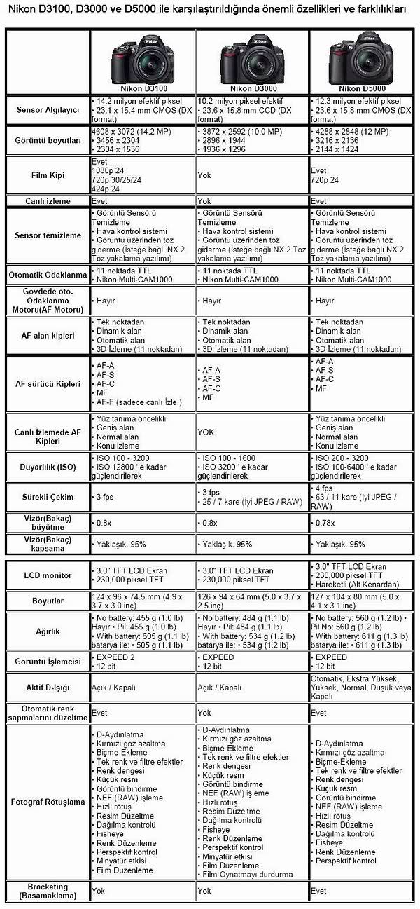  d3100 vs d5000