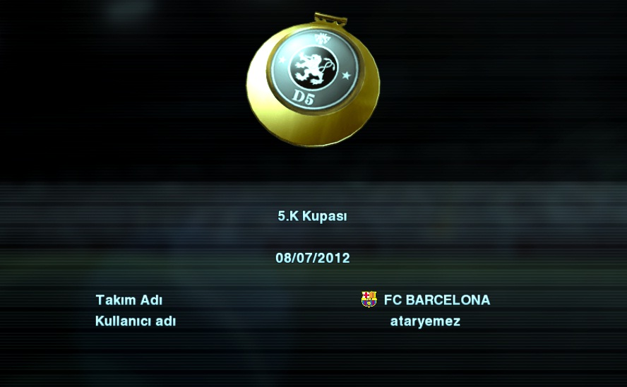  [PC] PES 2012 ONLINE MASTER LIG ANA KONU