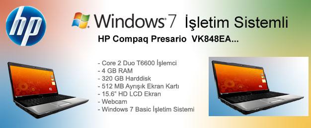  Windows 7'li Hp VK848EA // 742USD // AXESS E ÖZEL PEŞİN FİYATINA 12 TAKSİT !!!
