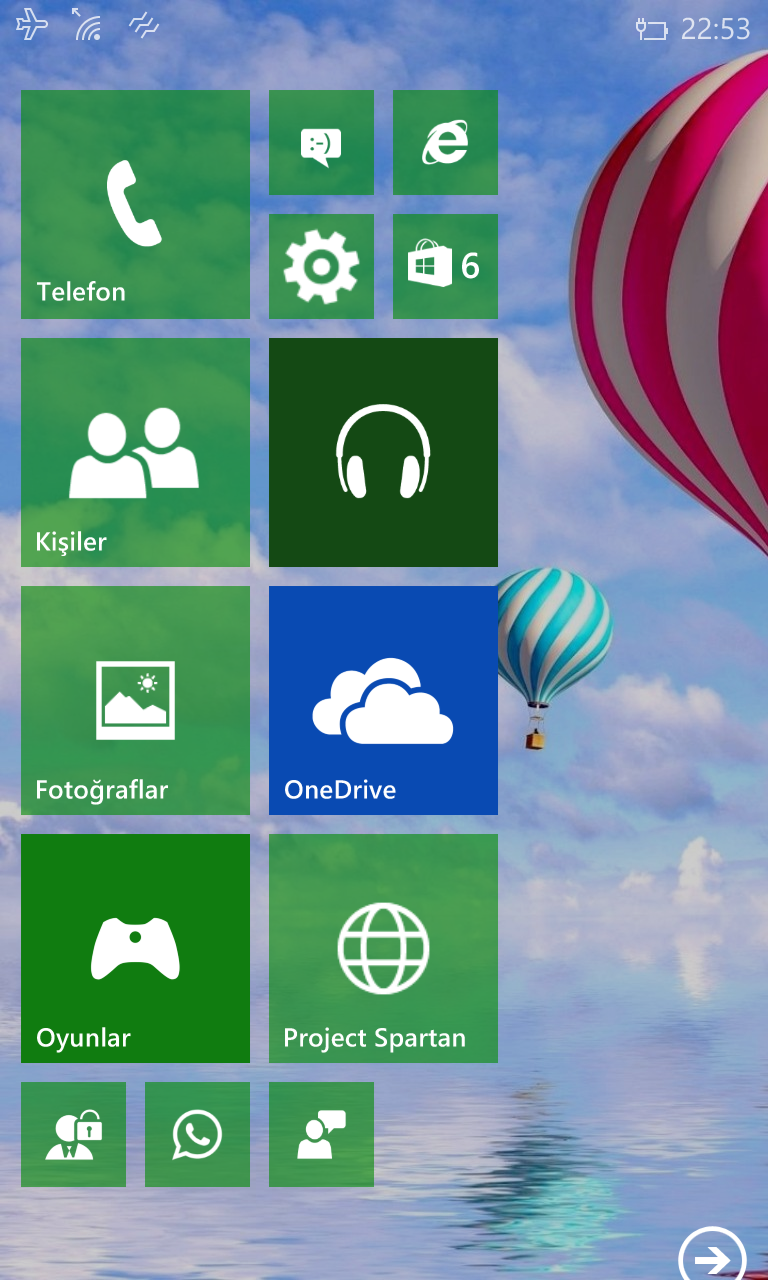  Windows Phone 8.1 Ana Ekranlarınız