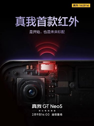 Realme GT Neo 5, şirketin ilk kızılötesi sensörüne sahip olacak