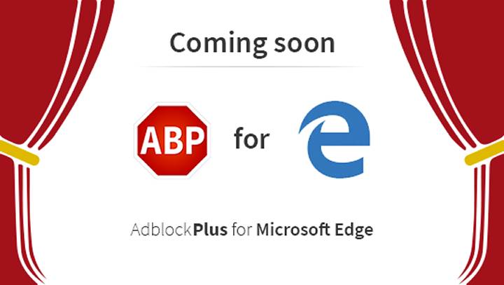 Microsoft Edge tarayıcısı için Adblock Plus eklentisi hazır