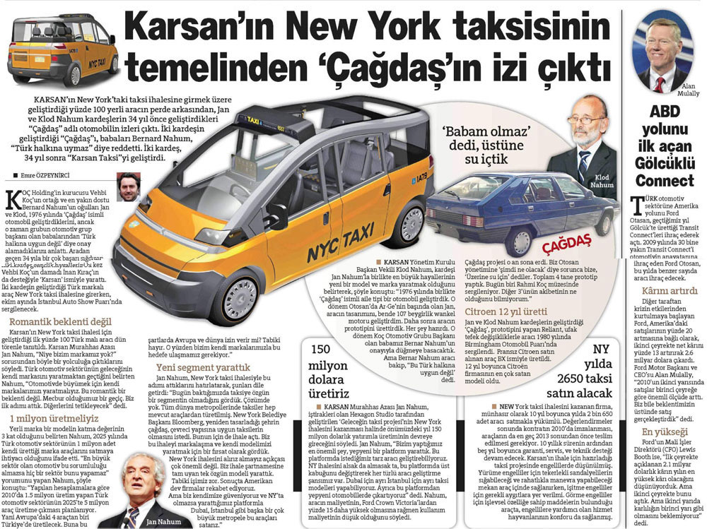  New York Taksi Anketi Sonuçlandı - KARSAN alıyor!