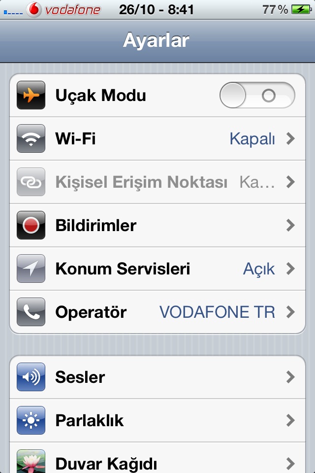  iOS 5 Operatör Logoları , Turkcell-Vodafone-Avea