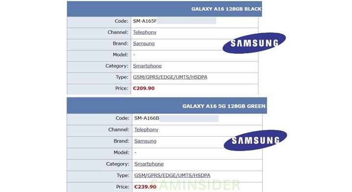 Samsung Galaxy A16 5G ve A16 4G'nin fiyatı ortaya çıktı