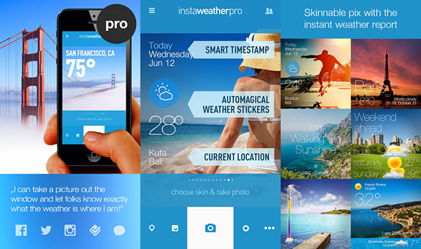 iOS uyumlu hava durumu uygulaması InstaWeather Pro artık ücretsiz