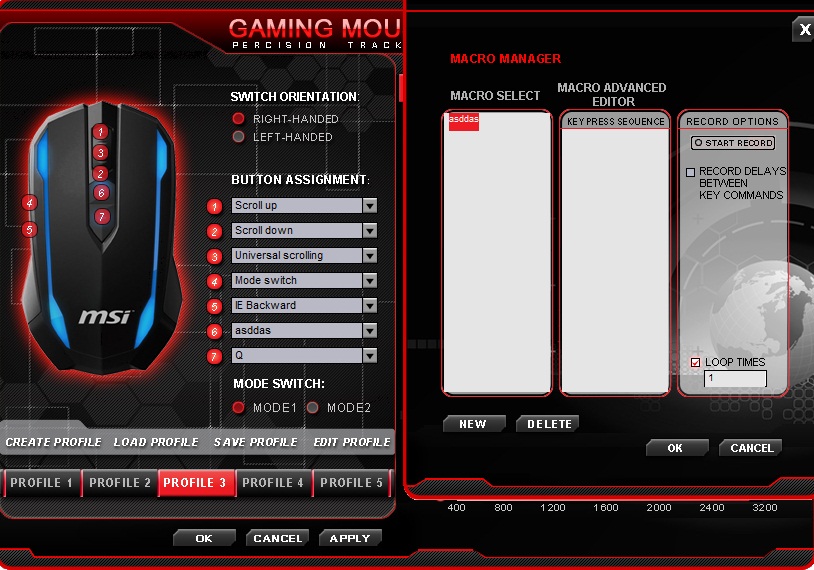  MSI Gaming Mouse Macro