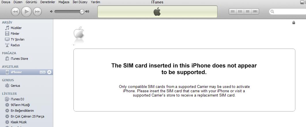  İPHONE 4S SIMFREE ALMAMA RAGMEN SIKINTI VERDI
