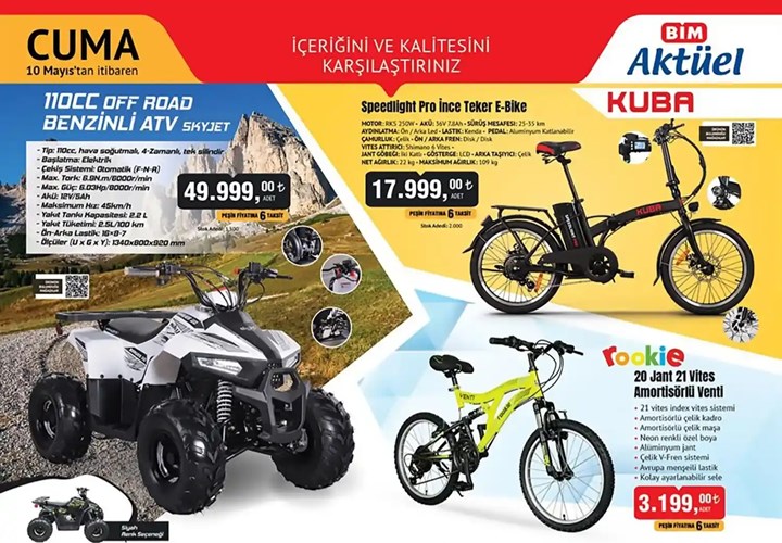 BİM marketler benzinli ATV satacak